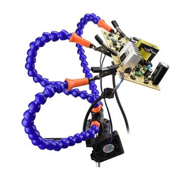 3-Arm Large Helping Hands Set with Crocodile Clips & G-clamp