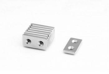 50x10x4 mm Cuboidal N38 Neodymium Magnet - for Flat Screw