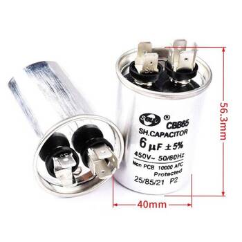 6µF 450V 1-phase Electric Motor Capacitor