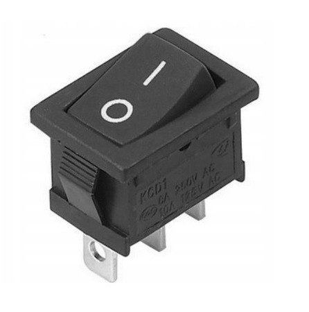 6A 250V 3-pin SPDT ON-(ON) Monostable Rocker Switch MRS101 B-C