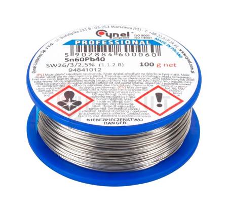 Solder Wire Sn60Pb40-SW26/2.5% Ø0.50 100g